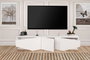 Hanah Home Soporte TV Blanco 180x40x30cm Tablero Partículas Melaminado Moderno Elegante